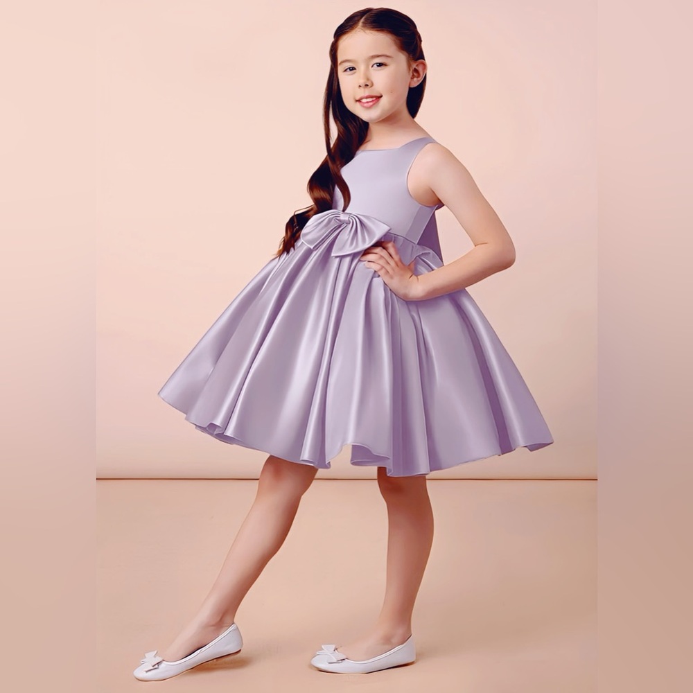 Tahari Satin Light Purple Girls Dress - Size 6